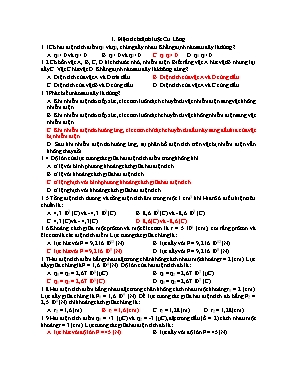 Bài tập trắc nghiệm về Tĩnh điện Vật lí lớp 11 (Kèm đáp án)